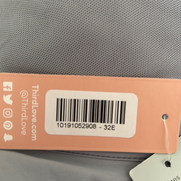 *THIRDLOVE  24/7 Classic Contour Plunge Bra NWT Grey O-36 - Picture 12 of 12